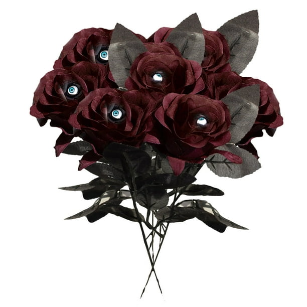 5PCS Halloween Eyeball Rose Flower Decor SImitation Fake With Eye Home  Layout